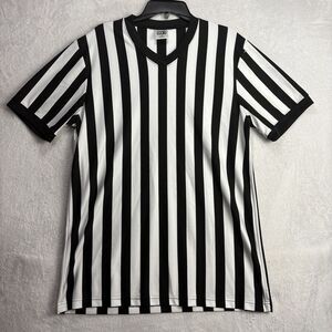 Dicks Sporting Goods Mens Shirt Tee Black White Referee Umpire Official Large
